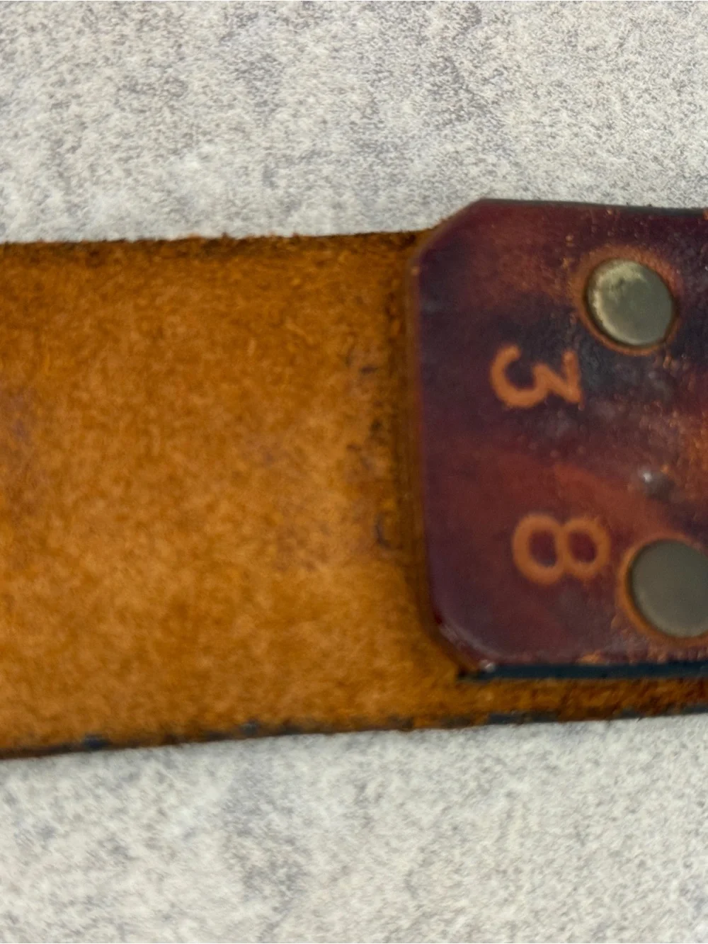 Vintage LONESOME Tooled Leather Western Belt Strap Stars Cowboy